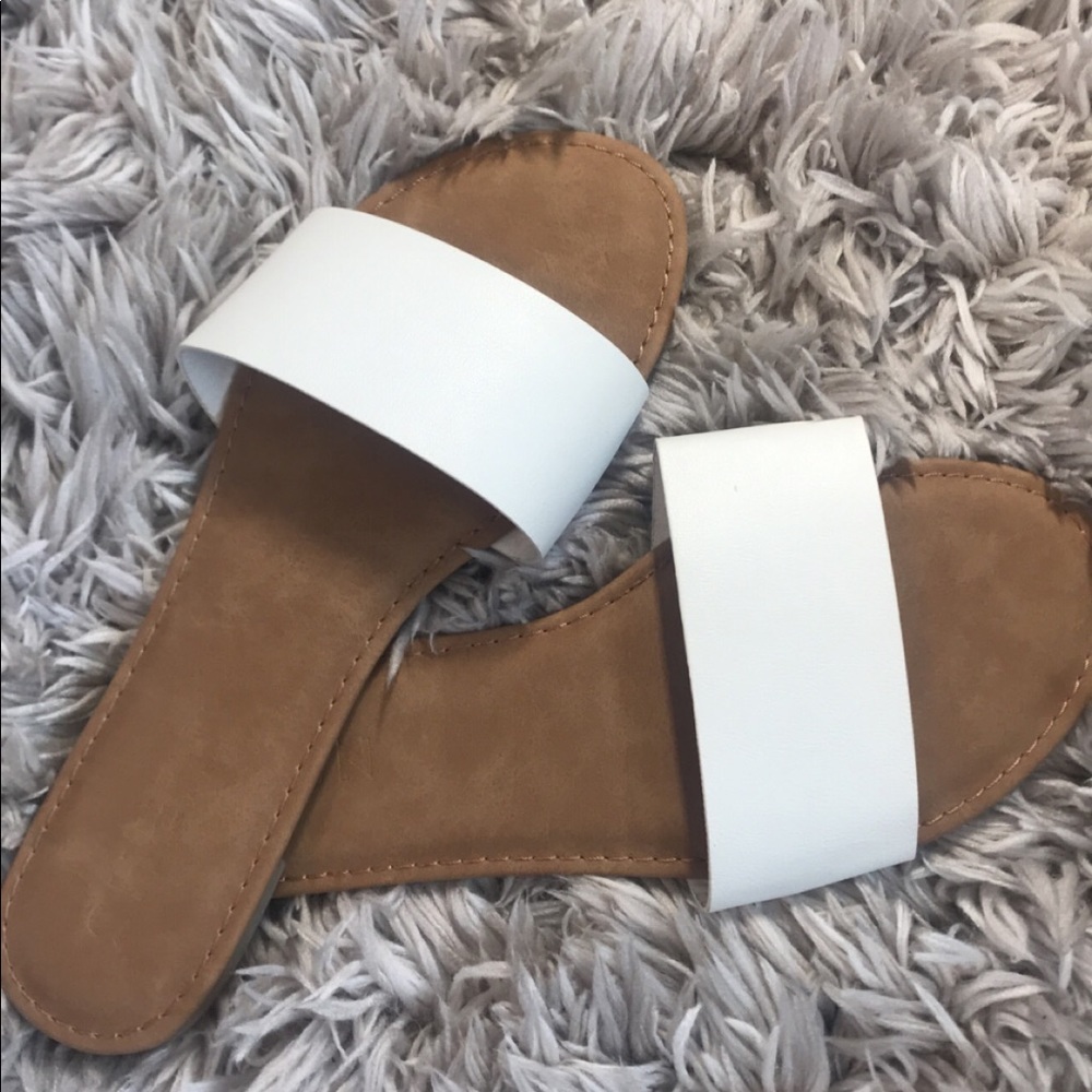 White sandals